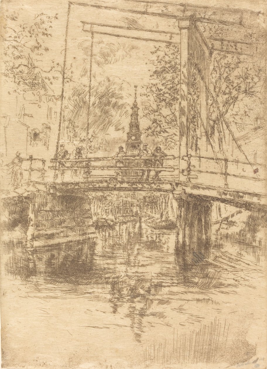 Piccolo ponte levatoio, Amsterdam, 1889 da James Abbott McNeill Whistler