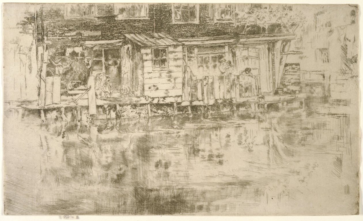 Long House, Dyers, Amsterdam, 1889 da James Abbott McNeill Whistler