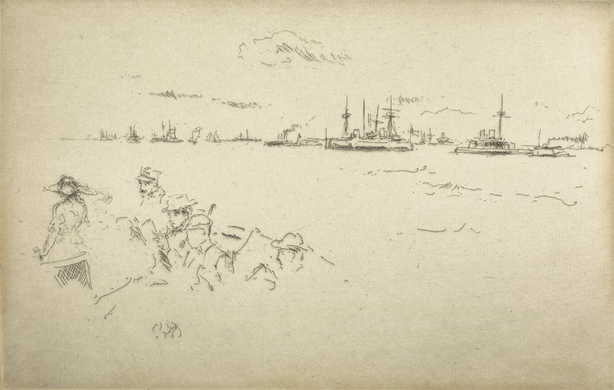 Monitori, da una serie di dodici incisioni intitolata La Rivista Navale, 1887 da James Abbott McNeill Whistler