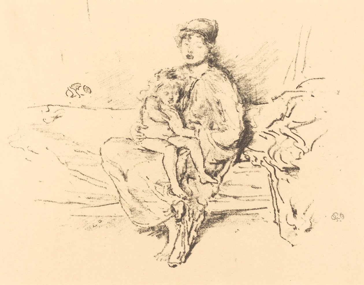 Madre e figlio, n. 2, 1891-1895 da James Abbott McNeill Whistler