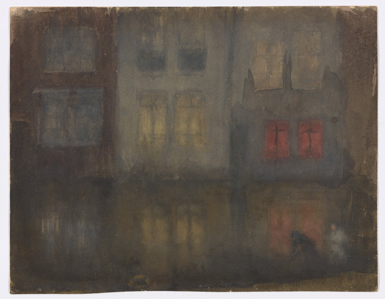 Notturno: Nero e Rosso–Canale Posteriore, Olanda da James Abbott McNeill Whistler