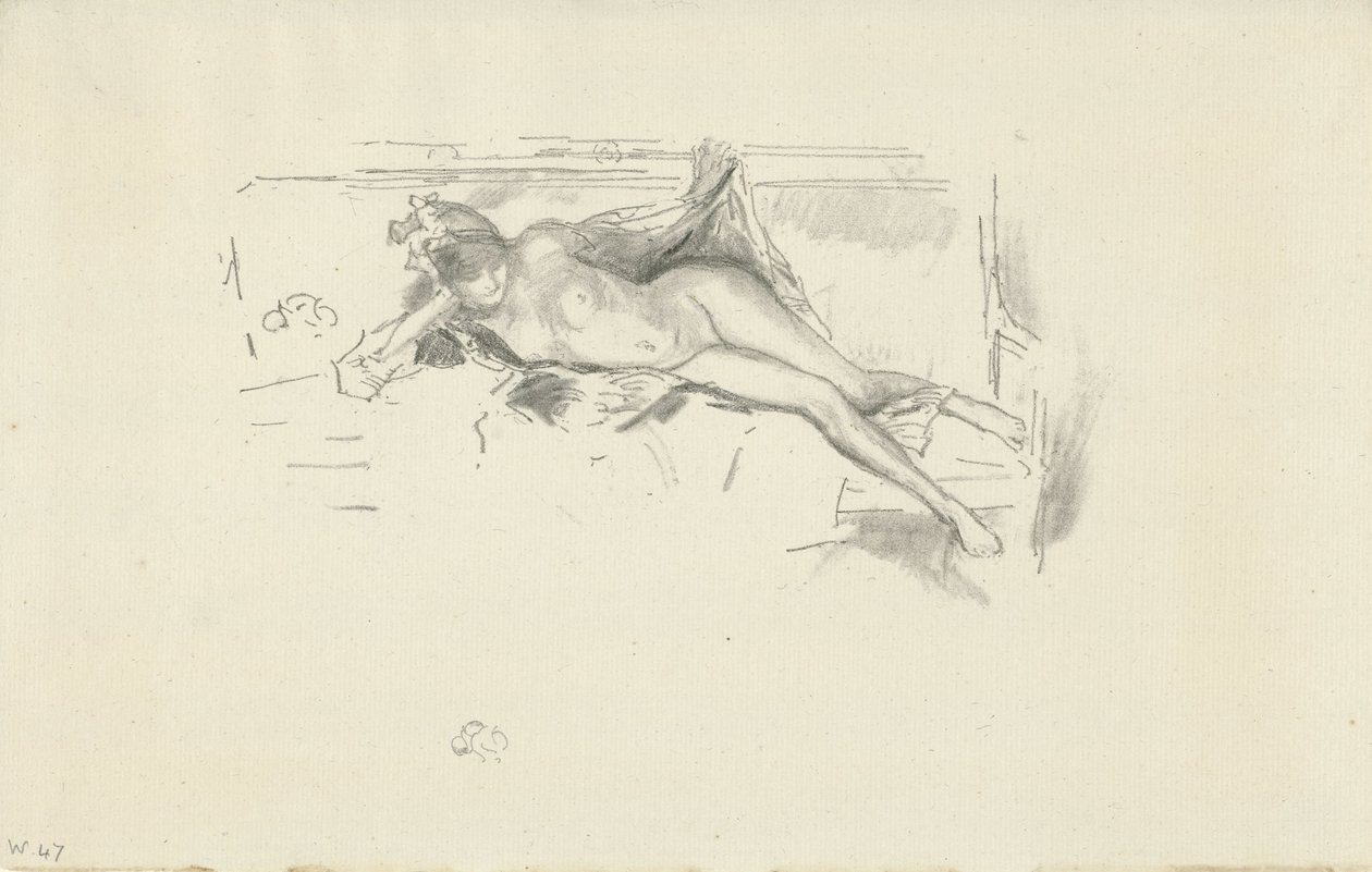 Modello nudo reclinato da James Abbott McNeill Whistler