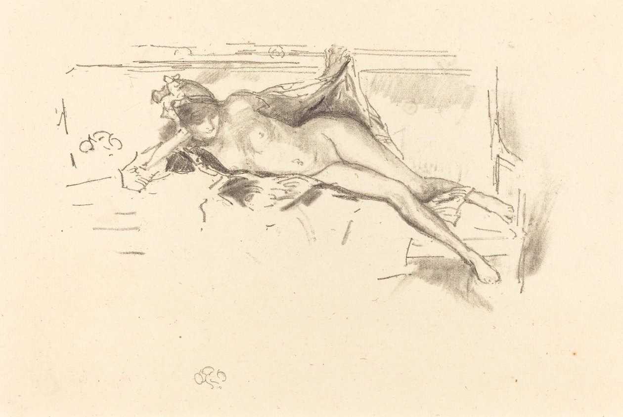 Modello nudo, reclinato, 1893 da James Abbott McNeill Whistler