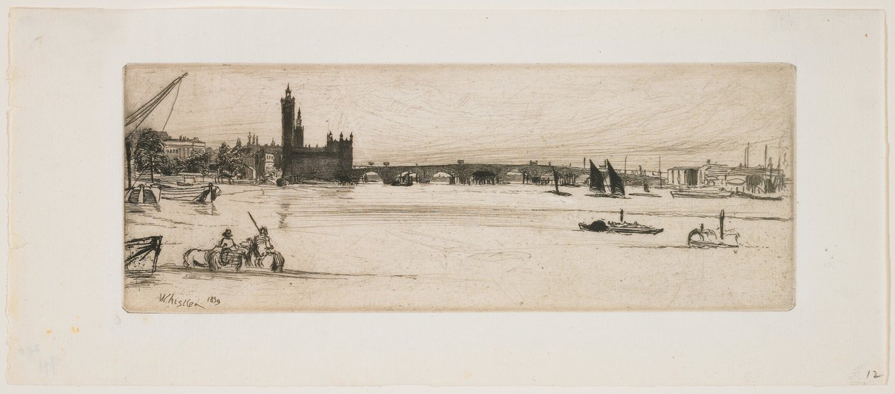 Il vecchio ponte di Westminster da James Abbott McNeill Whistler
