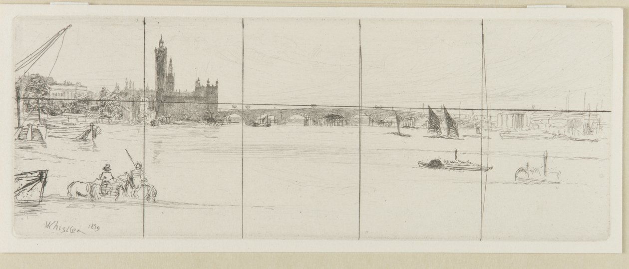 Vecchio Ponte di Westminster, 1859 da James Abbott McNeill Whistler