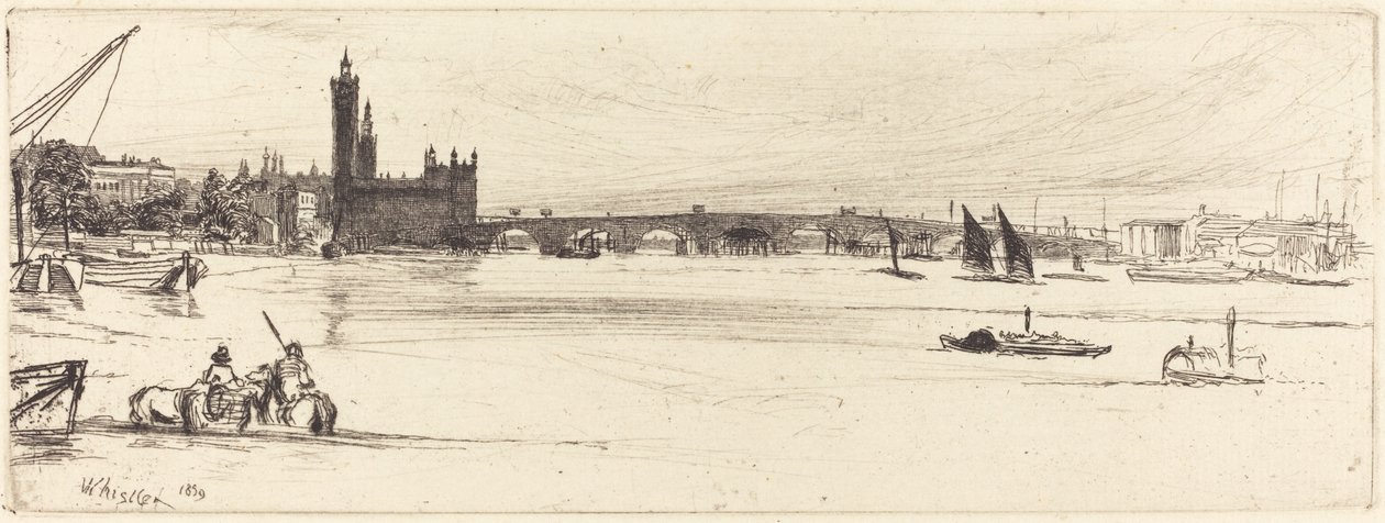 Vecchio ponte di Westminster, 1859 da James Abbott McNeill Whistler