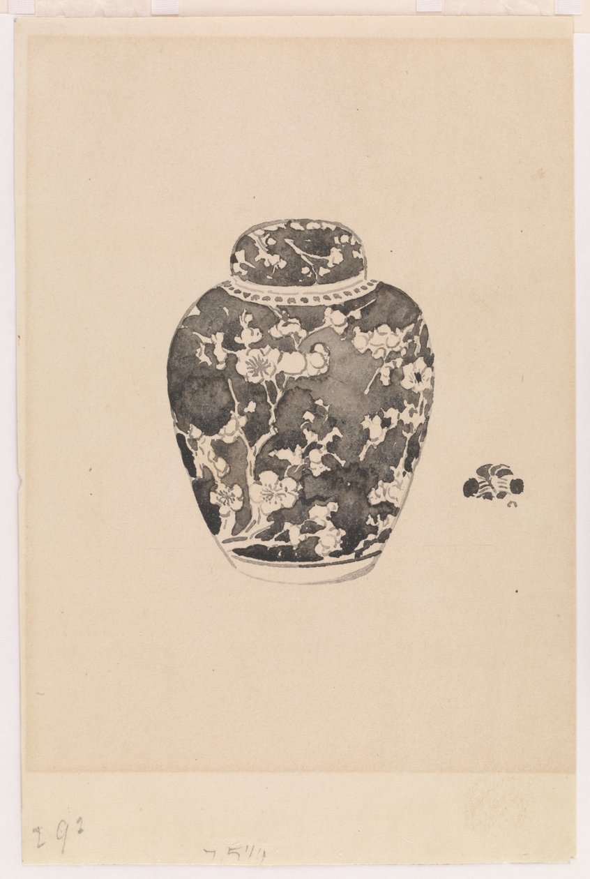 Vaso di zenzero oviforme con coperchio a campana, 1878 da James Abbott McNeill Whistler