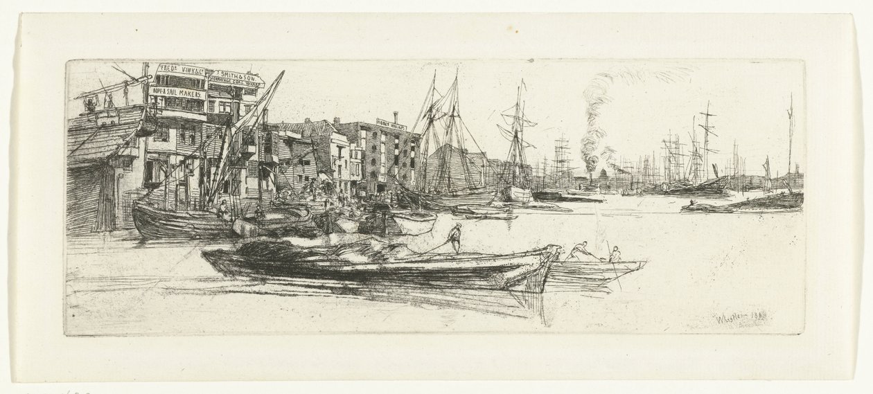 Magazzini sul Tamigi da James Abbott McNeill Whistler