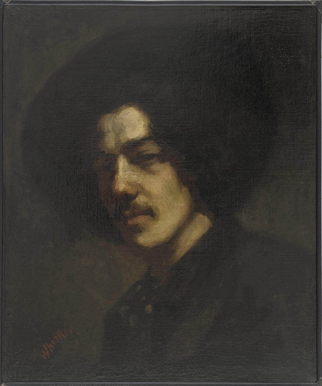 Ritratto di Whistler con un cappello, 1857-59 da James Abbott McNeill Whistler