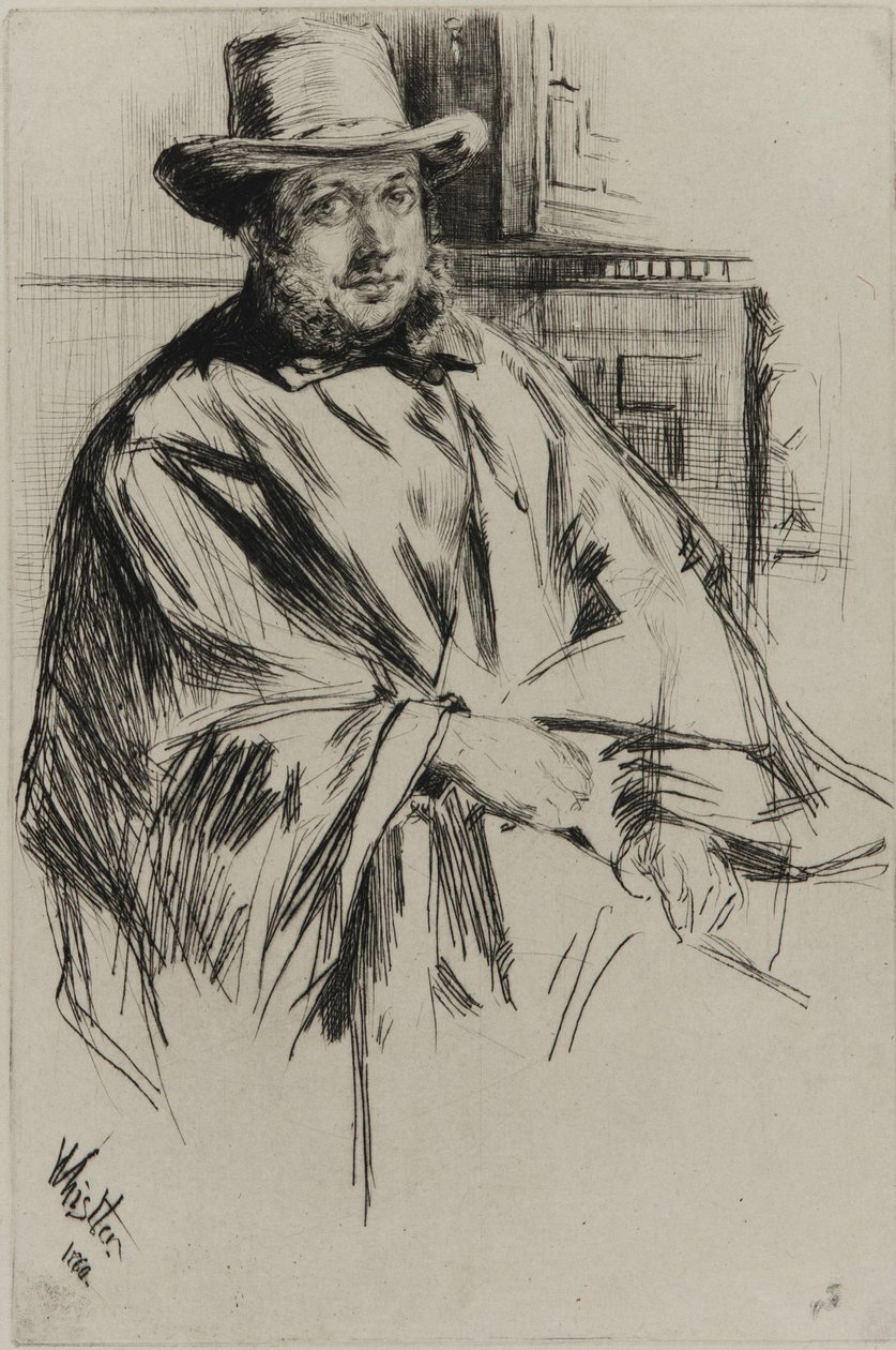 Ritratto di un uomo, 1860 da James Abbott McNeill Whistler