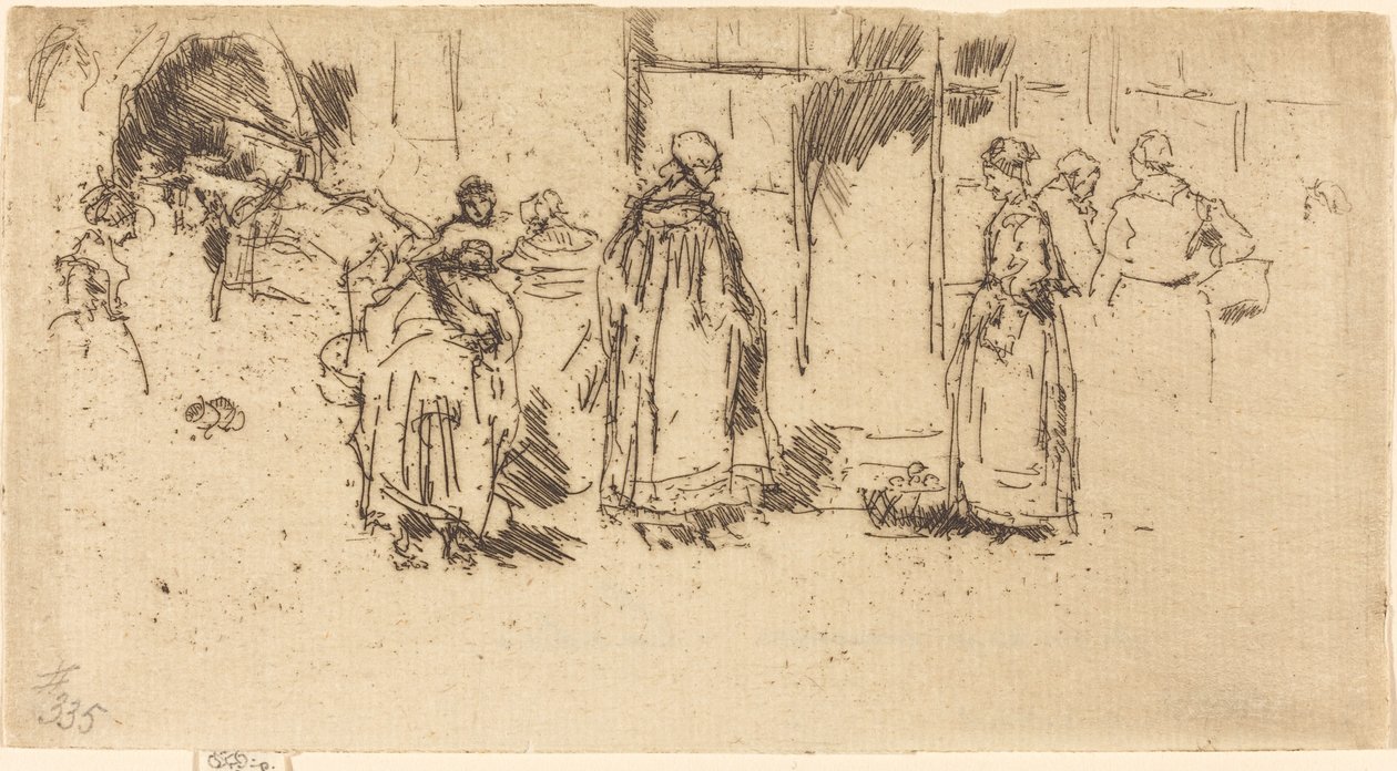 Mercato del pollame, Loches da James Abbott McNeill Whistler