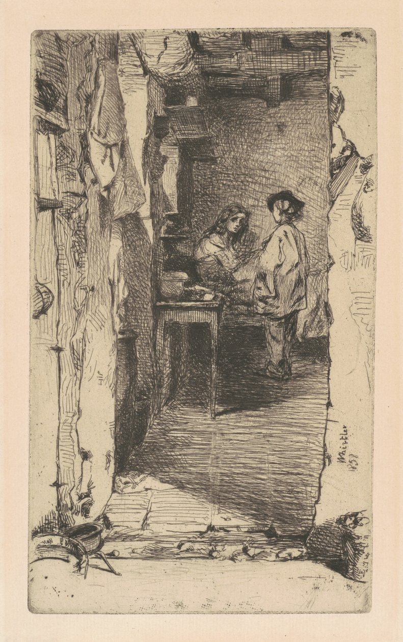 Raccoglitori di stracci, Quartiere Mouffetard, Parigi, 1858 da James Abbott McNeill Whistler