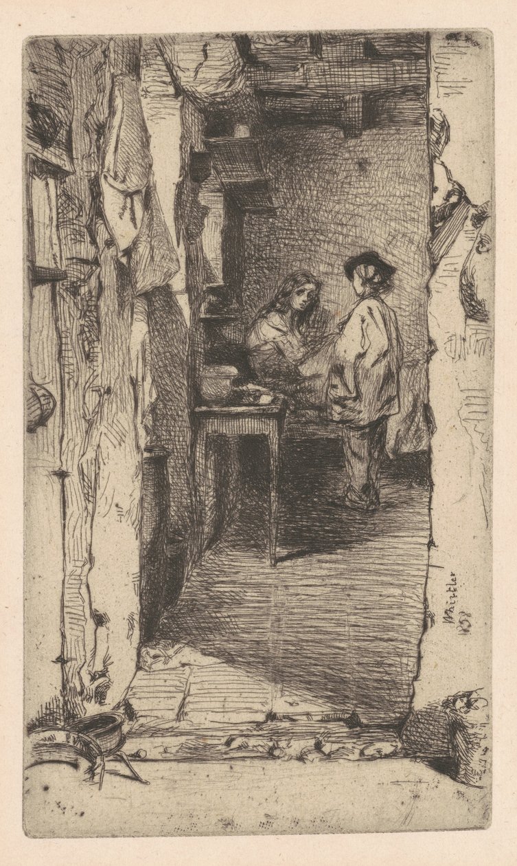 Raccoglitori di Stracci, Quartiere Mouffetard, Parigi da James Abbott McNeill Whistler