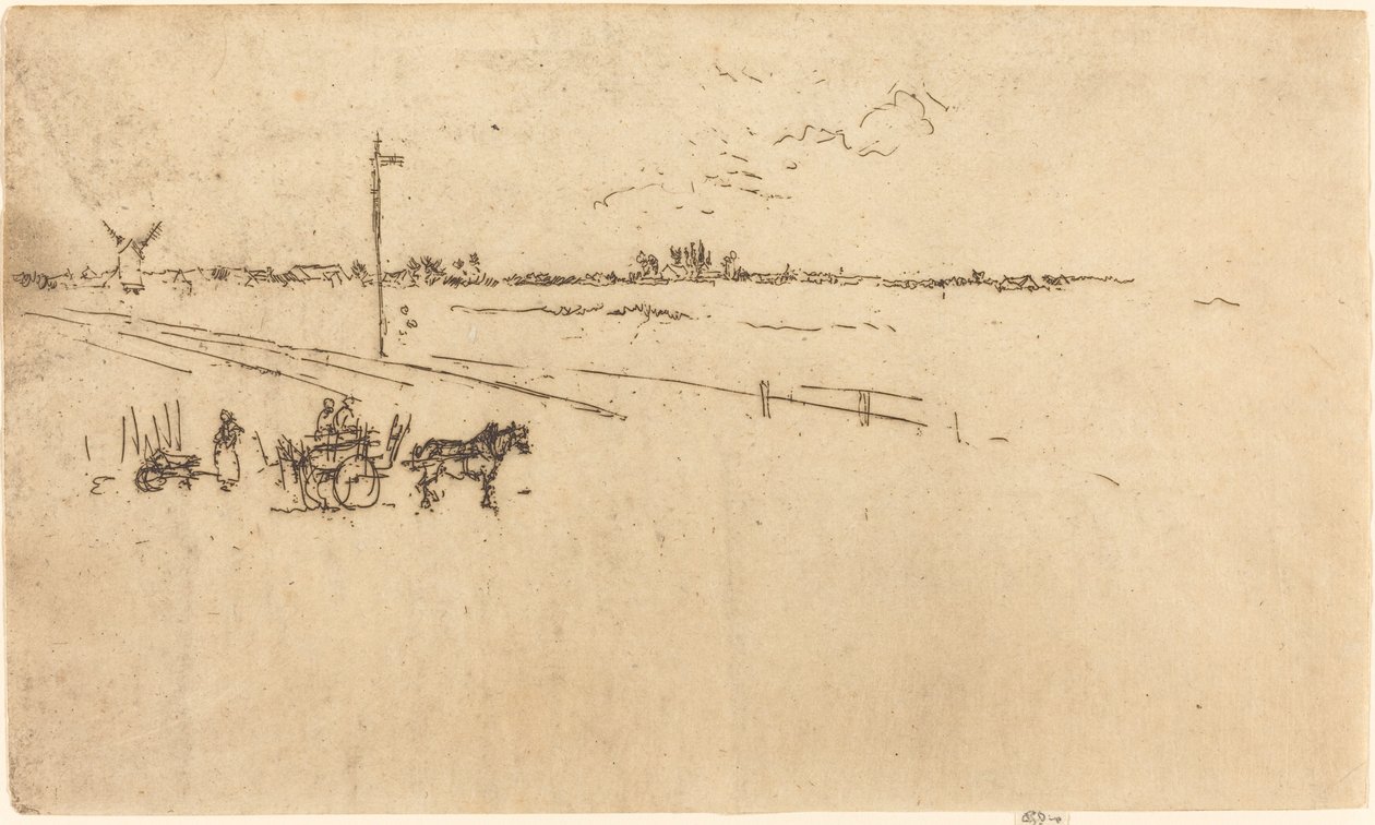 Stazione ferroviaria, Voves (1887) da James Abbott McNeill Whistler