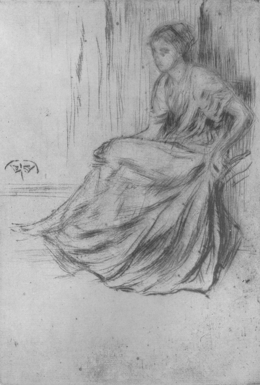 Ragazza seduta, c1869, 1904 da James Abbott McNeill Whistler