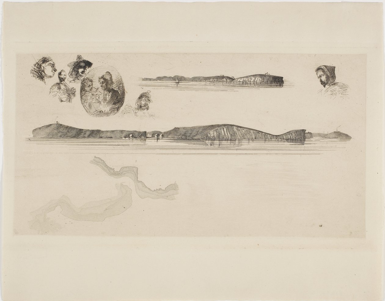 Schizzi sulla piastra del Coast Survey da James Abbott McNeill Whistler