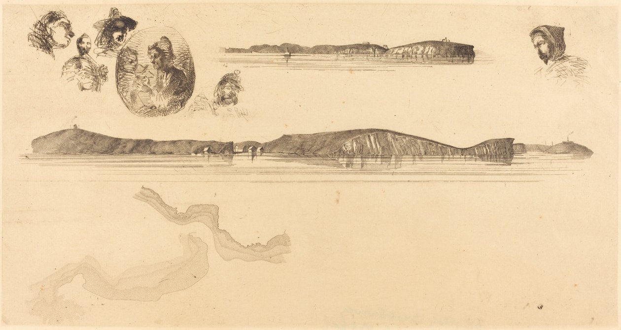Schizzi sulla tavola del Coast Survey da James Abbott McNeill Whistler