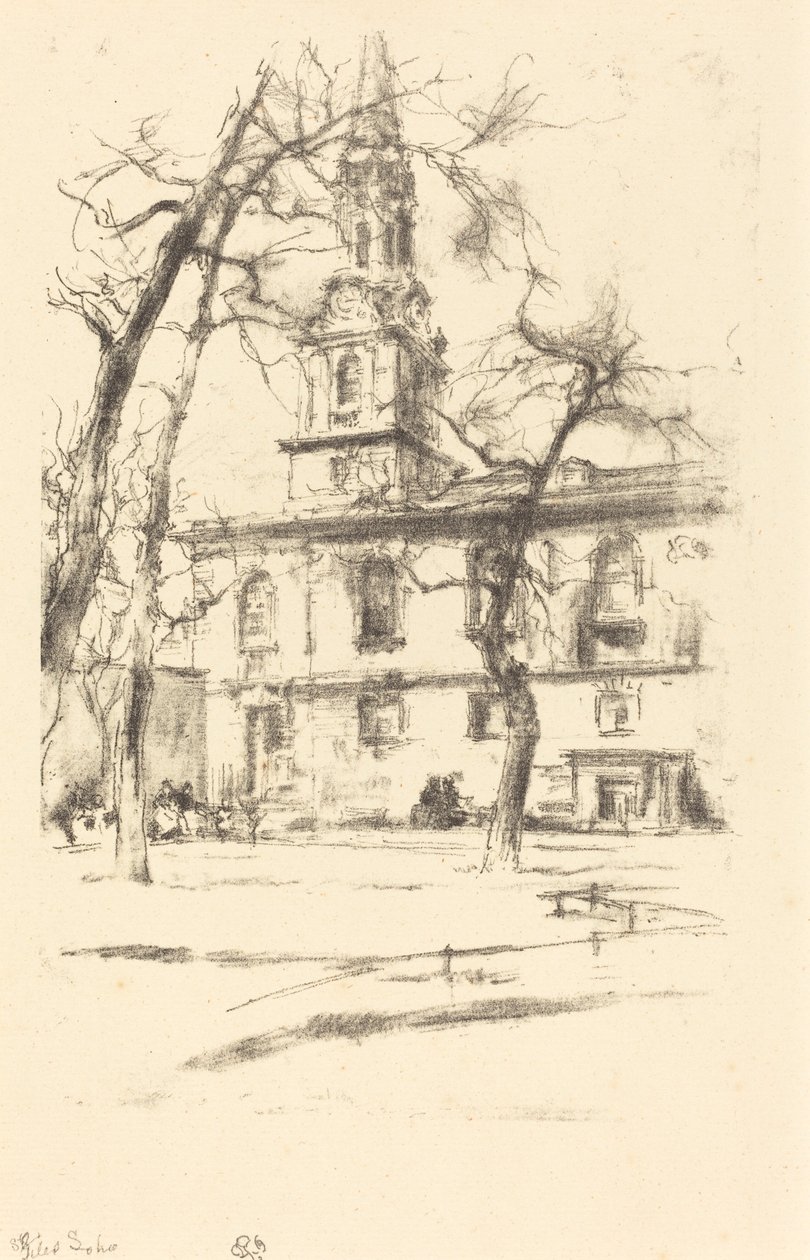 St. Giles-in-the-Fields, 1896 da James Abbott McNeill Whistler