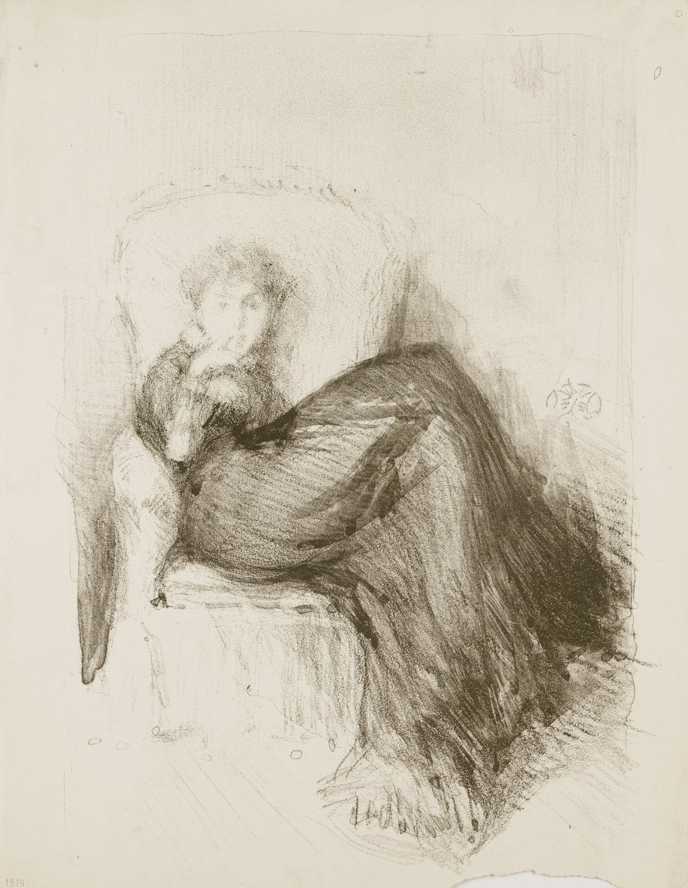 Studio: Maud seduta, 1878 da James Abbott McNeill Whistler