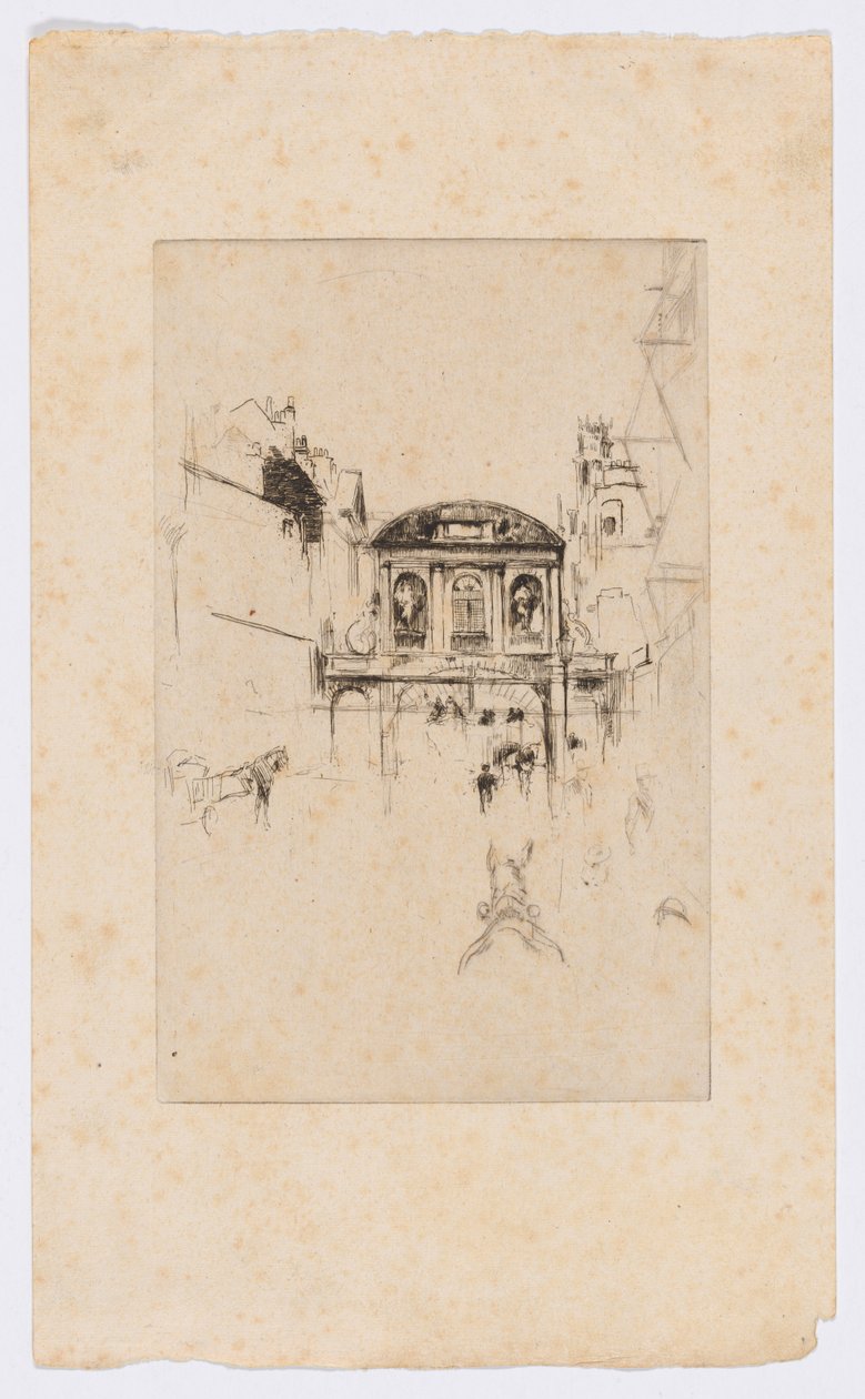 Temple Bar, c.1877 da James Abbott McNeill Whistler