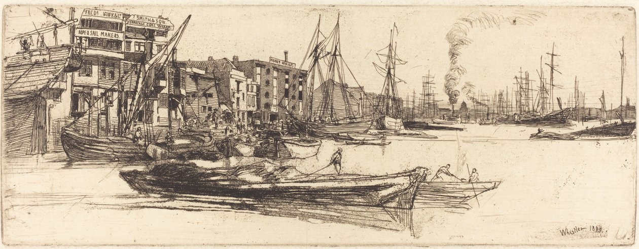 Magazzini del Tamigi da James Abbott McNeill Whistler