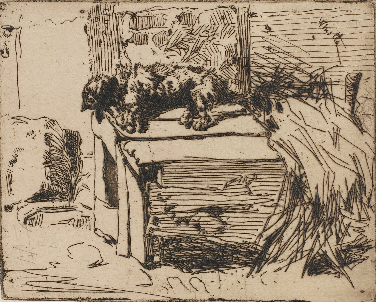 Il cane sulla cuccia da James Abbott McNeill Whistler