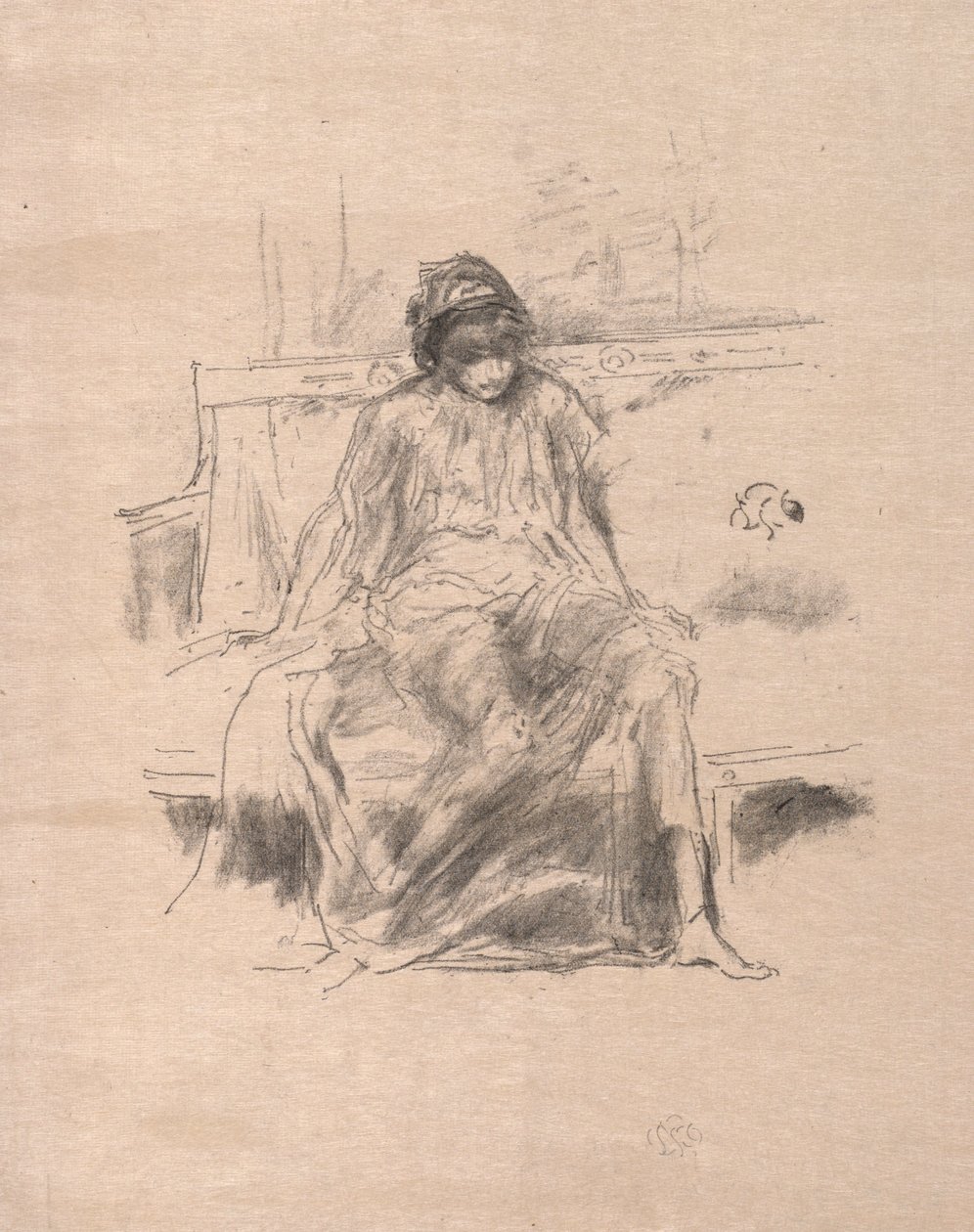 La figura drappeggiata seduta, 1893 da James Abbott McNeill Whistler