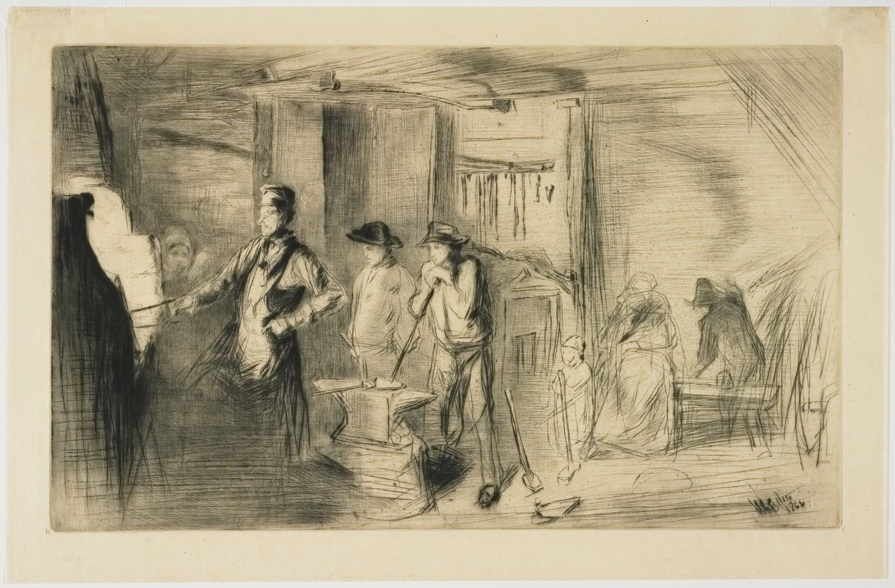 La fucina da Sedici acqueforti di scene sul Tamigi e altri soggetti da James Abbott McNeill Whistler