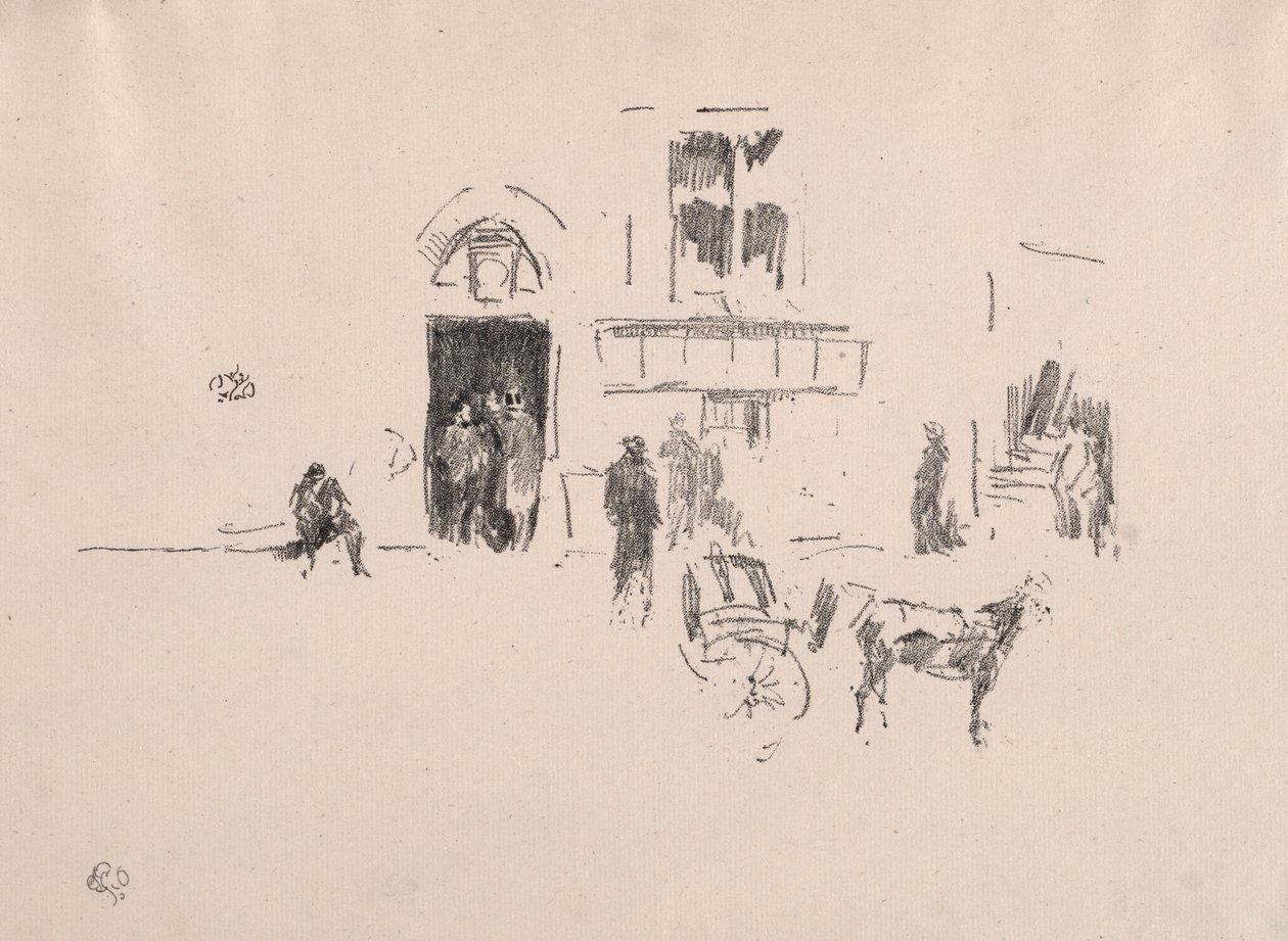La porta del palcoscenico del Gaiety, 1879 da James Abbott McNeill Whistler