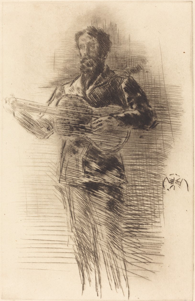 Il chitarrista, 1875 da James Abbott McNeill Whistler