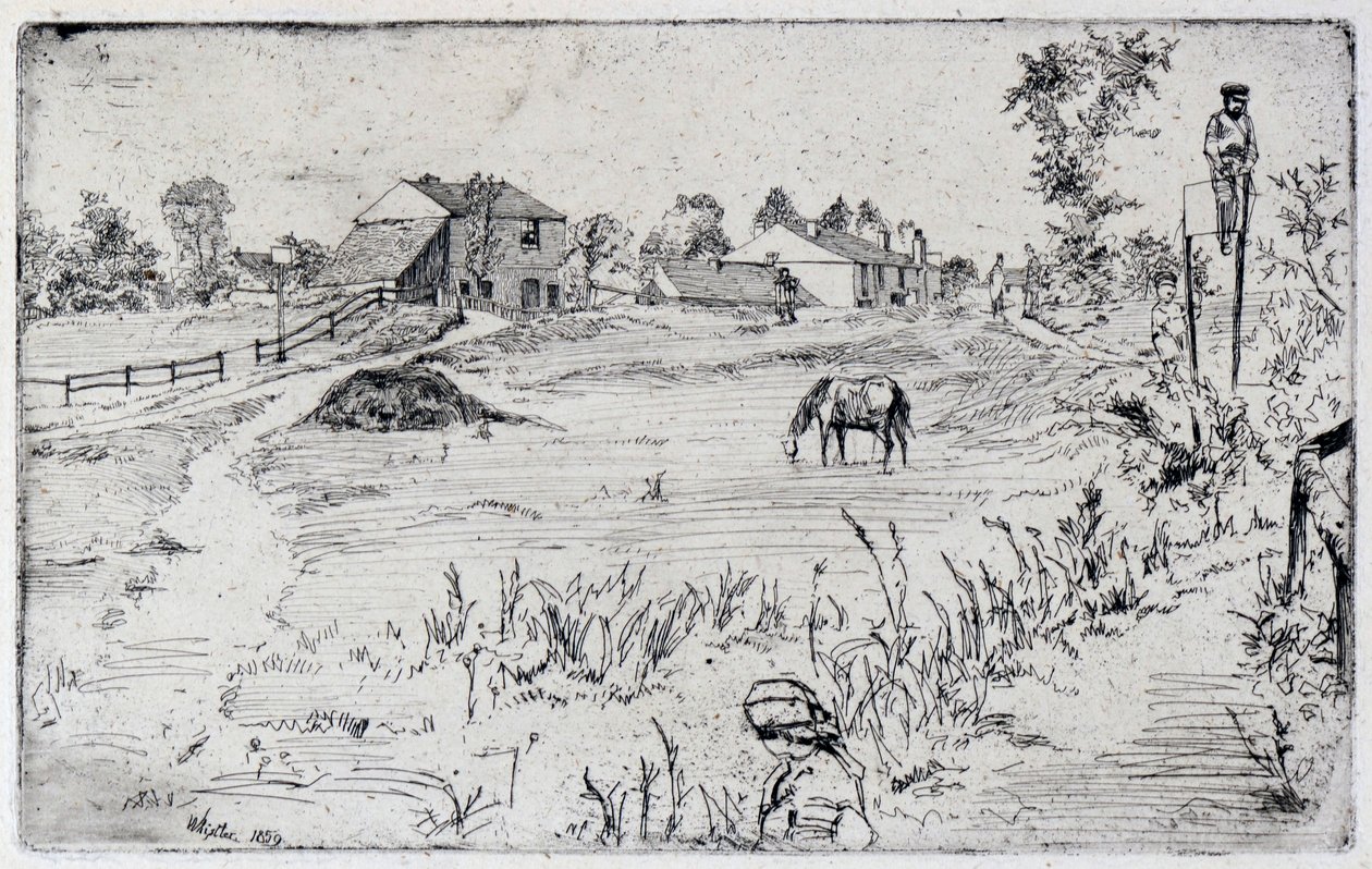 Il paesaggio con il cavallo da James Abbott McNeill Whistler