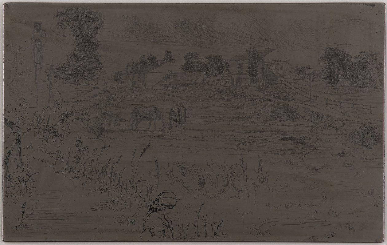 Il paesaggio con il cavallo da James Abbott McNeill Whistler