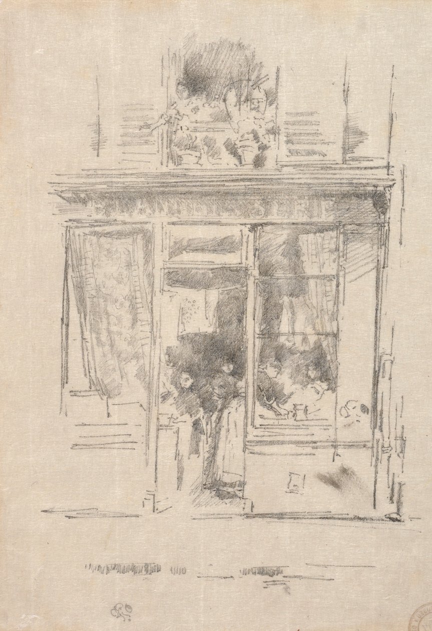 La lavandaia - La Blanchisseuse de la Place Dauphine da James Abbott McNeill Whistler