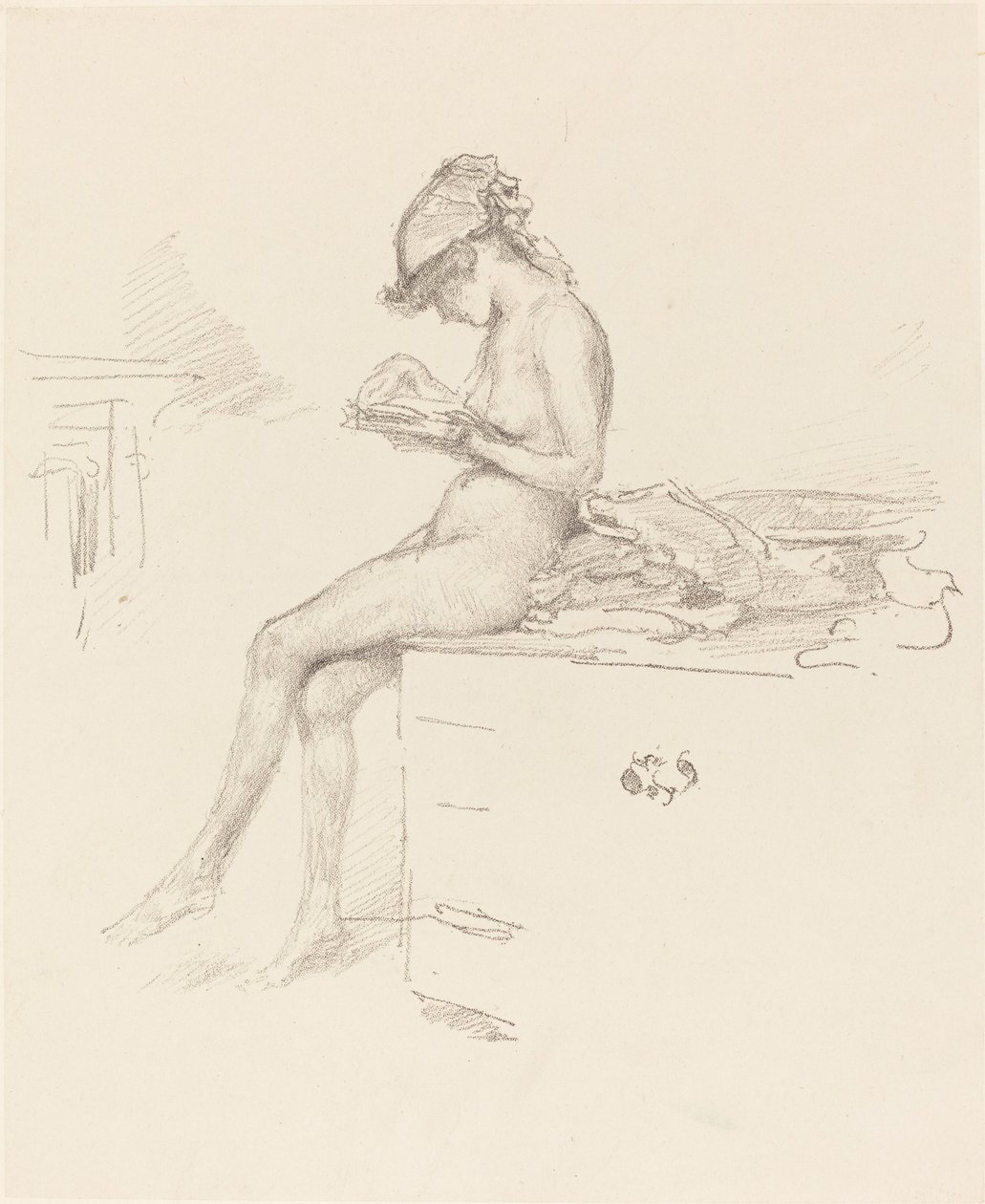 La Piccola Modella Nuda, Lettura, 1889-1890 da James Abbott McNeill Whistler