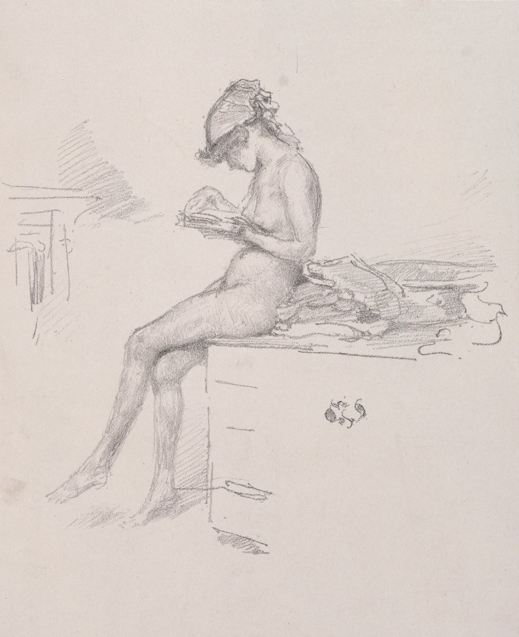 La piccola modella nuda che legge da James Abbott McNeill Whistler