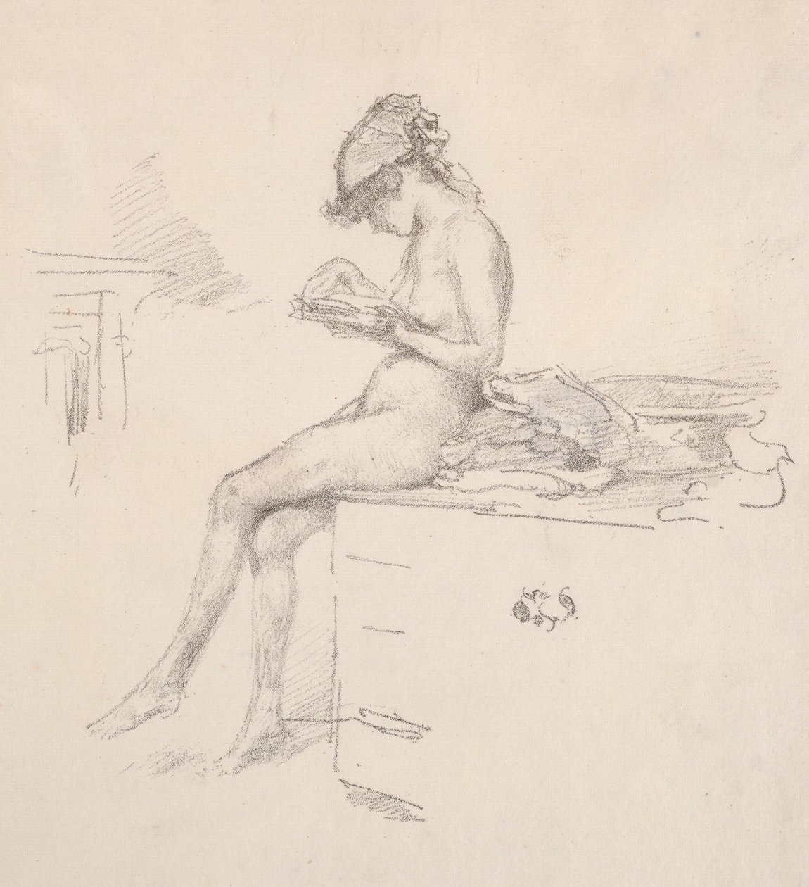 La piccola modella nuda che legge da James Abbott McNeill Whistler