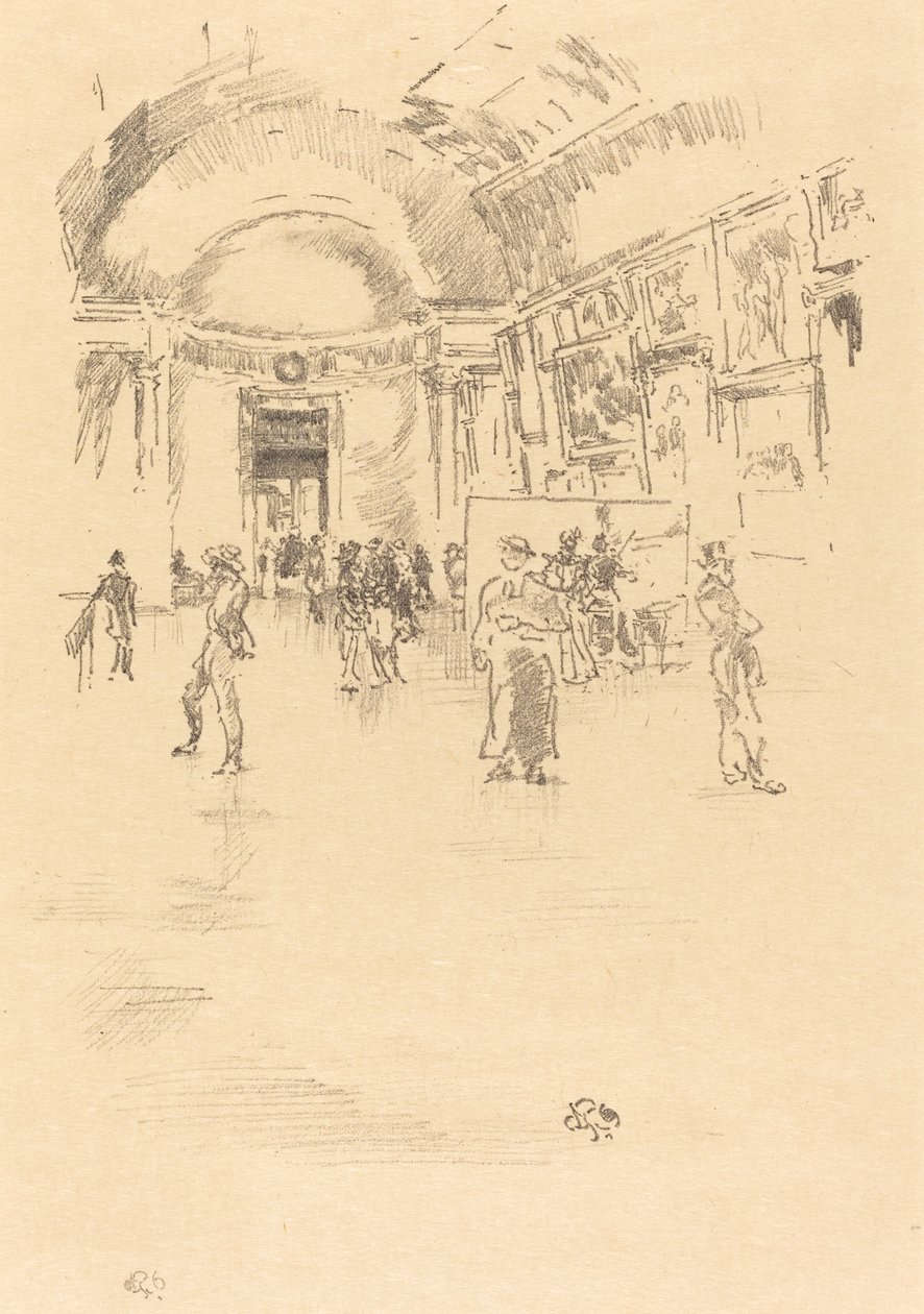 La lunga galleria, Louvre da James Abbott McNeill Whistler