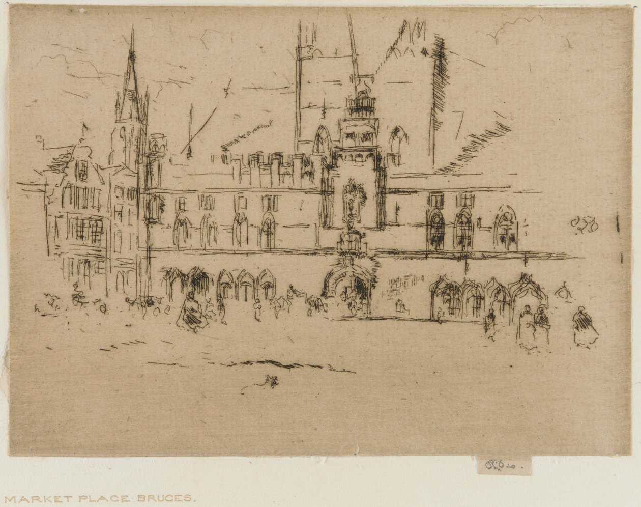 Il Mercato, Bruges, 1887 da James Abbott McNeill Whistler