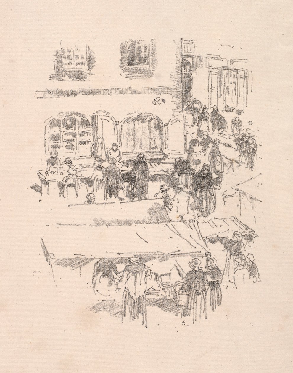 Il mercato, Vitre, 1893 da James Abbott McNeill Whistler
