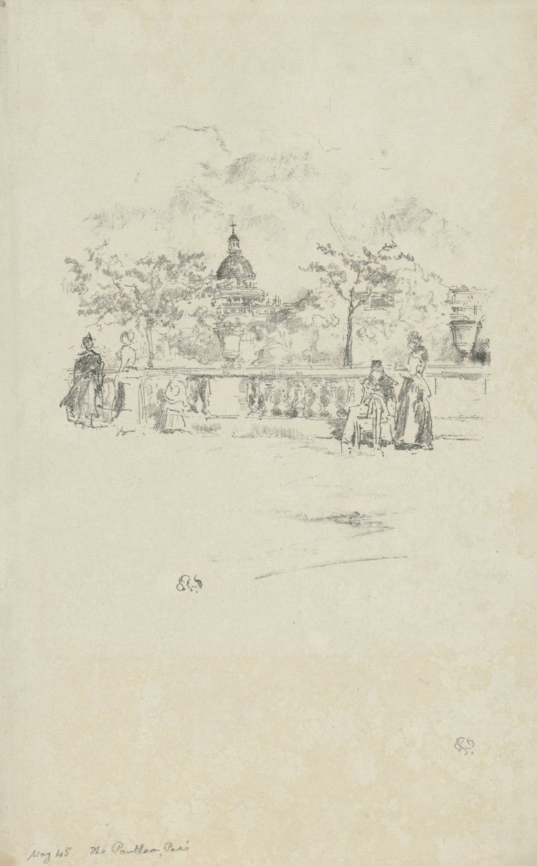 Il Pantheon, dalla terrazza dei Giardini del Lussemburgo da James Abbott McNeill Whistler