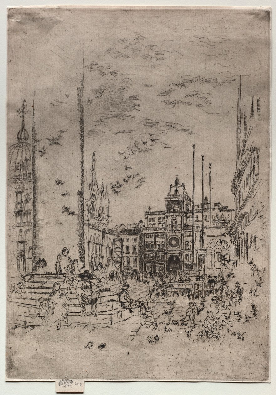 La Piazzetta, 1880 da James Abbott McNeill Whistler
