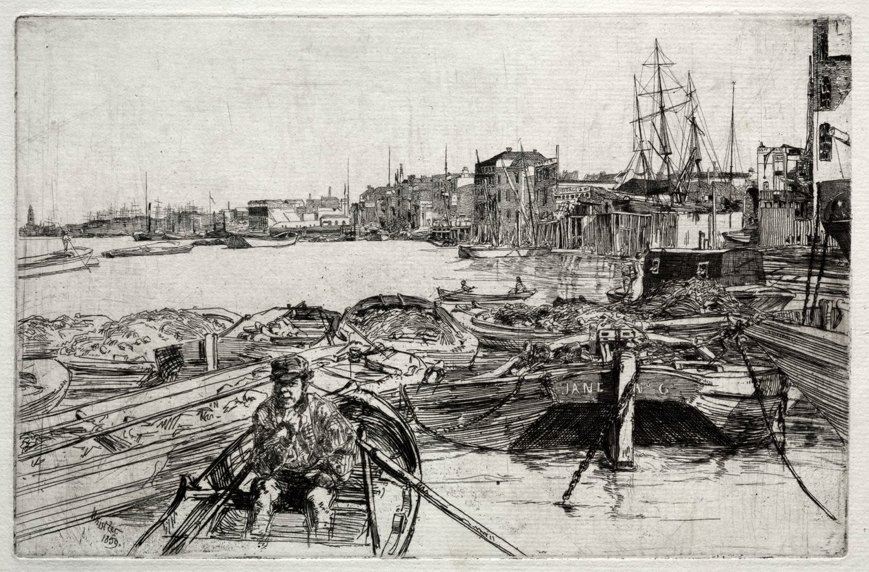 La piscina, 1859 da James Abbott McNeill Whistler
