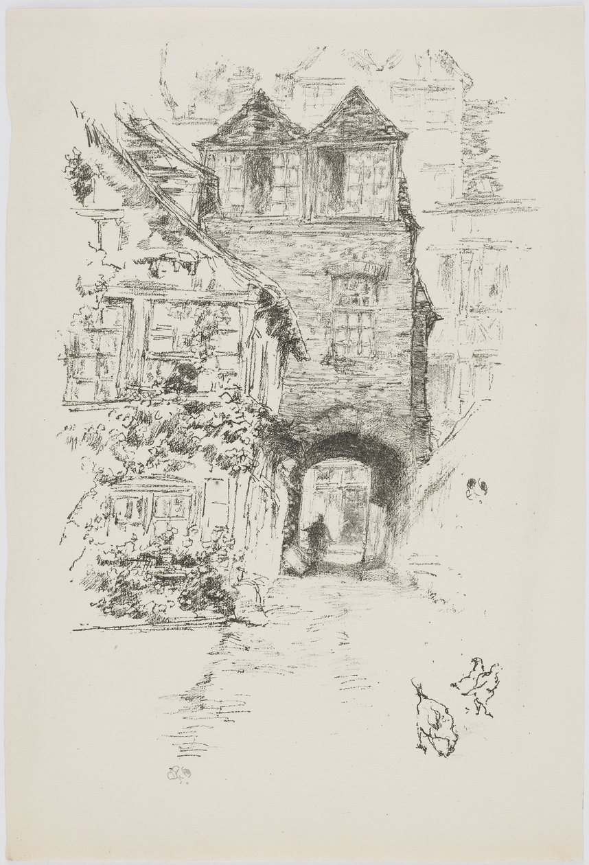 La casa del prete, Rouen, 1894-95 da James Abbott McNeill Whistler
