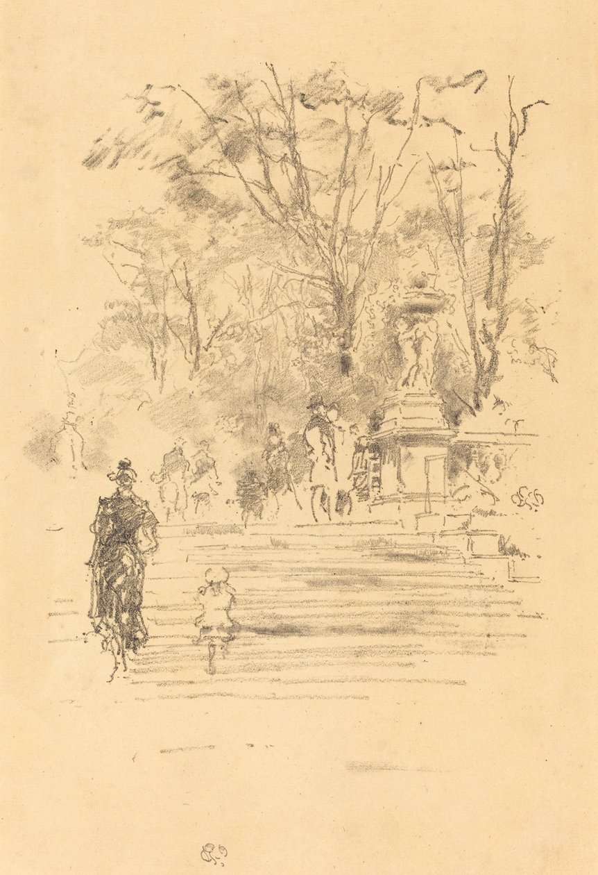 I Gradini, Lussemburgo, 1893 da James Abbott McNeill Whistler