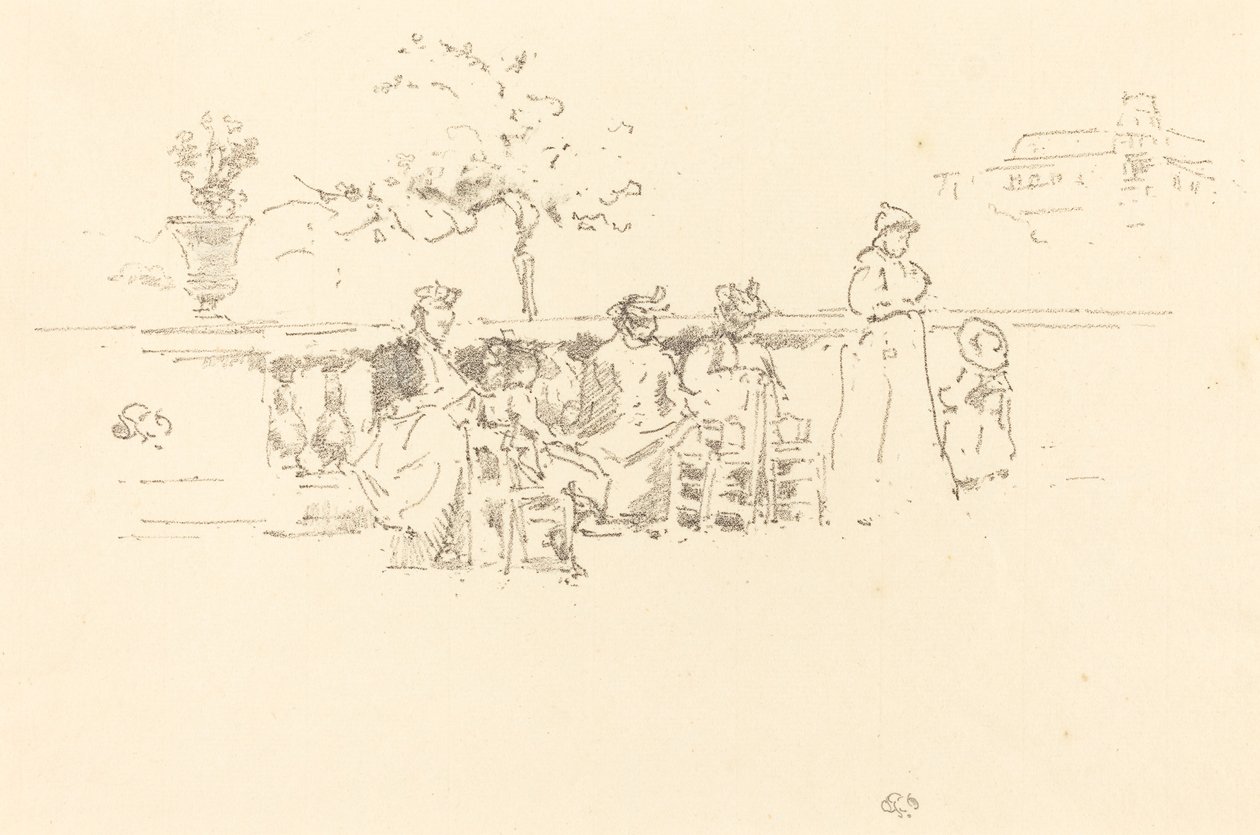 La terrazza, Lussemburgo, 1894 da James Abbott McNeill Whistler