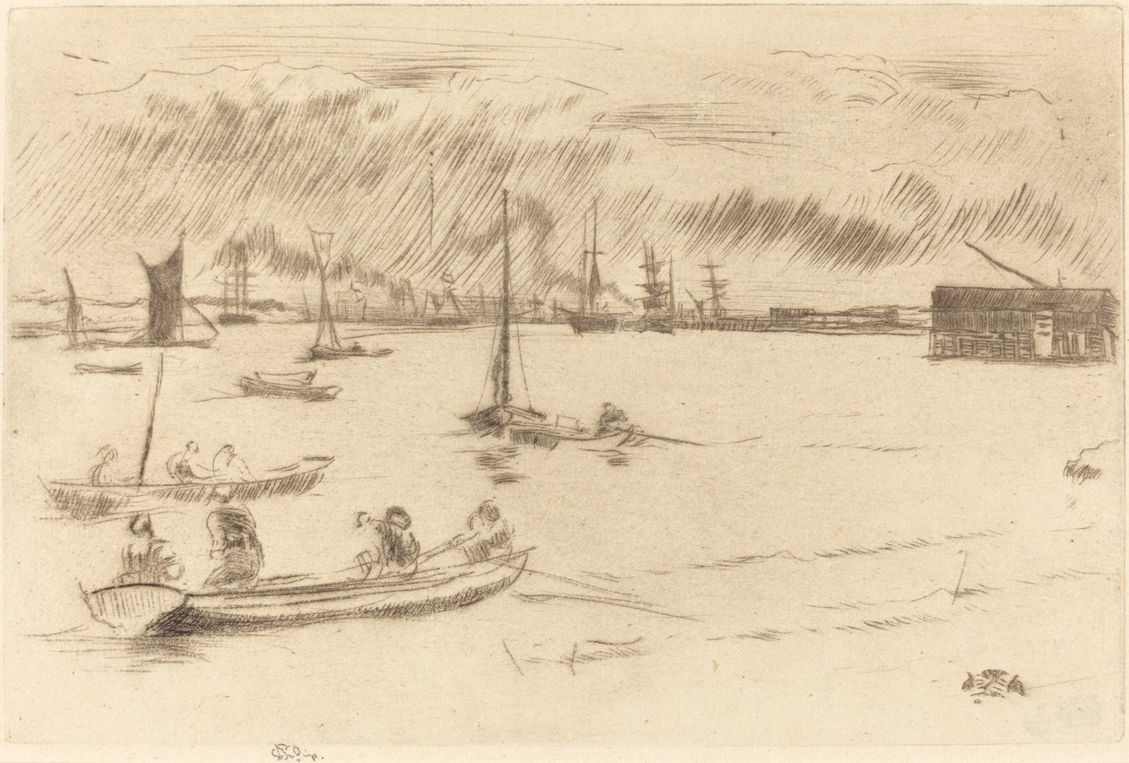 Il Tamigi verso Erith, c. 1877 da James Abbott McNeill Whistler