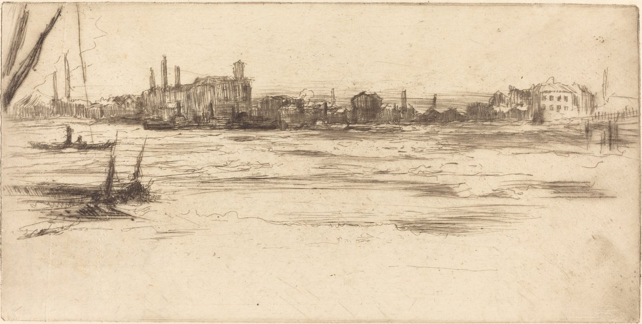 Il Tamigi in tempesta, c. 1875 da James Abbott McNeill Whistler