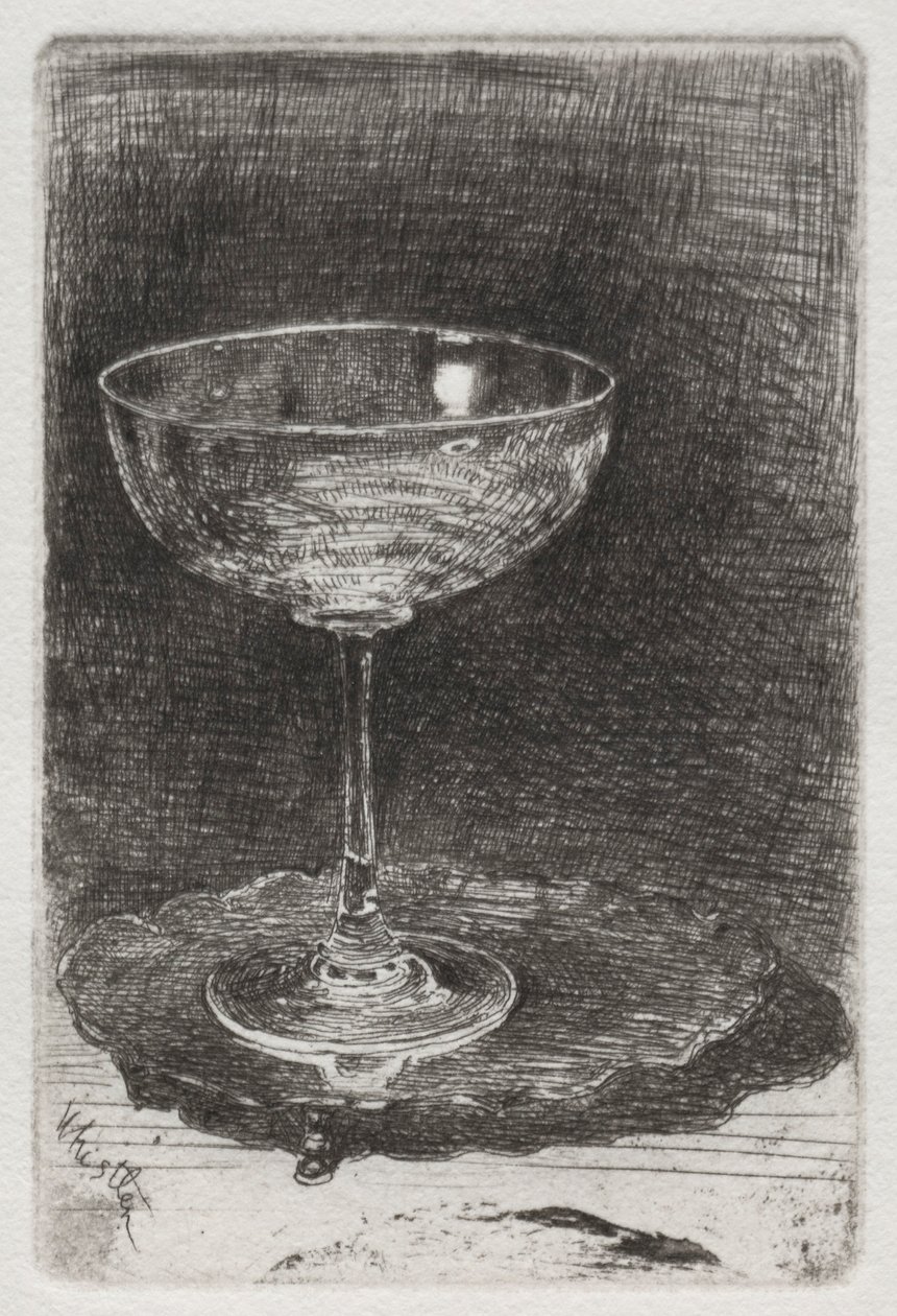 Il bicchiere di vino, 1858 da James Abbott McNeill Whistler