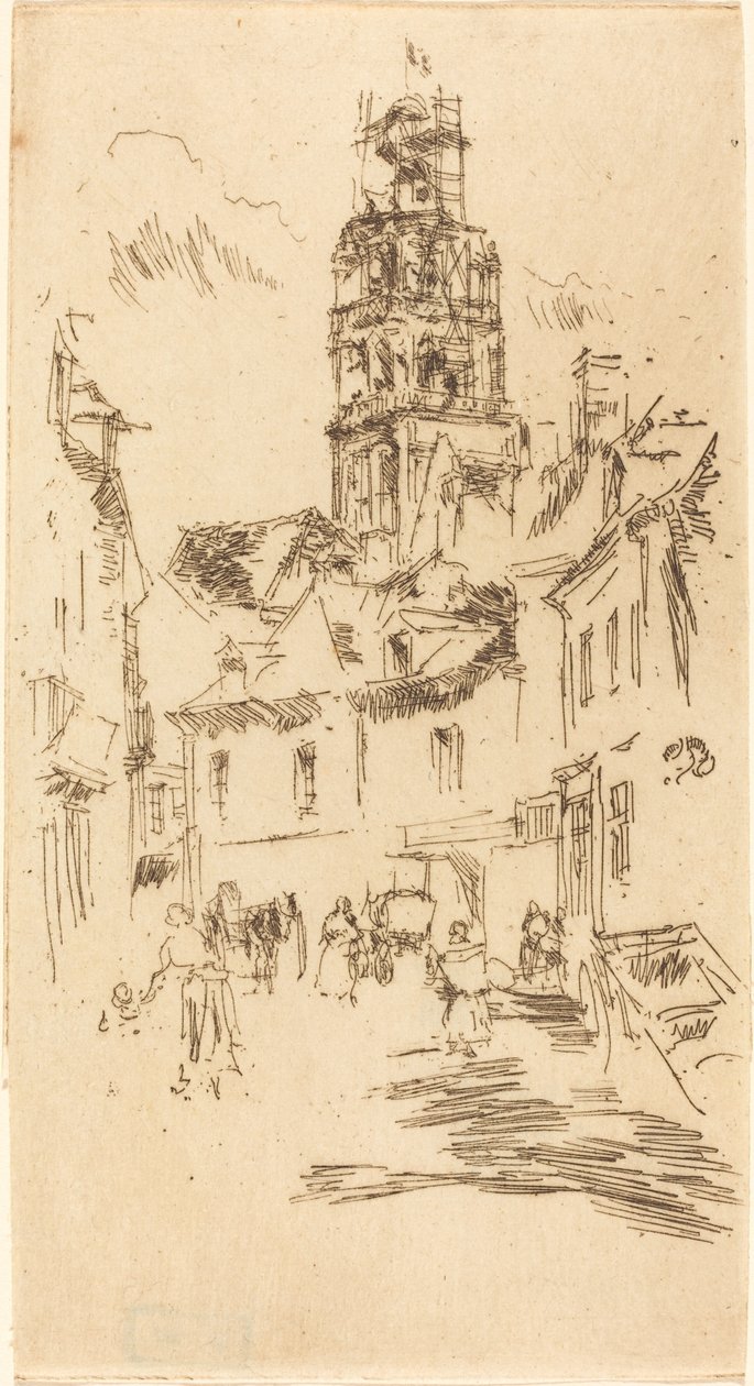 Tour St. Antoine, Loches, 1888 da James Abbott McNeill Whistler