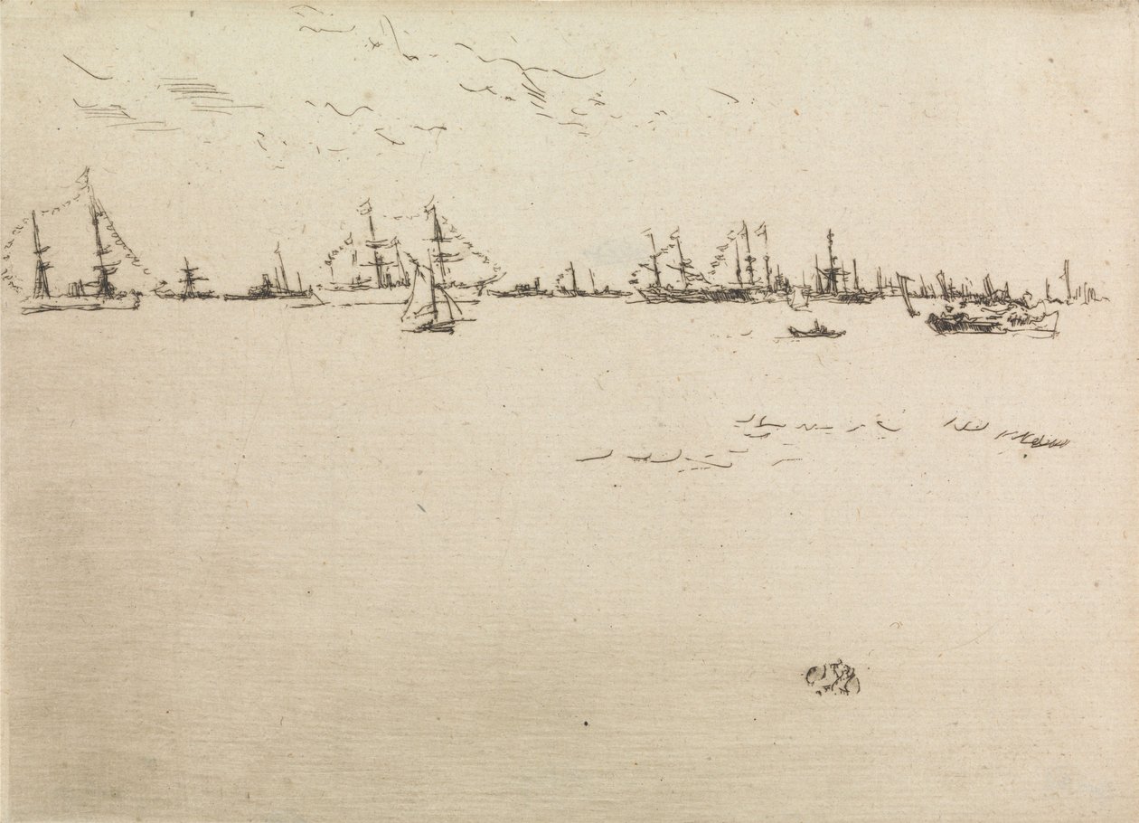 Navi da Trasporto, da una serie di dodici incisioni intitolate La Rivista Navale da James Abbott McNeill Whistler